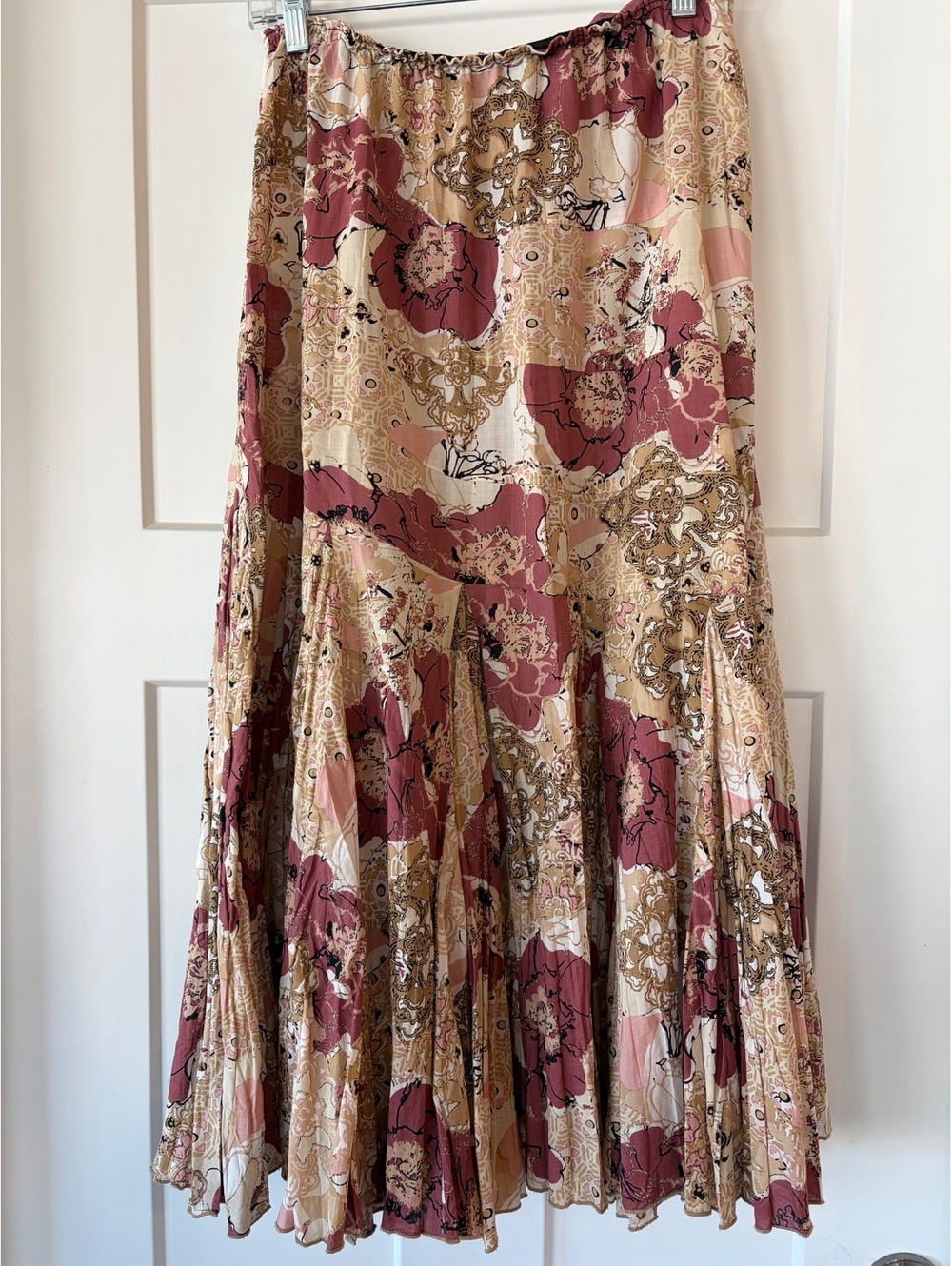 Tapemeasure Patchwork Floral Maxi Skirt